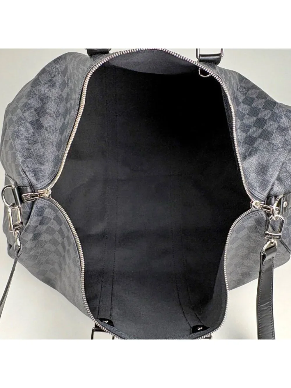 Louis Vuitton Keepall Bandouliere 55 2-Way Boston Bag Damier Graphite Noir